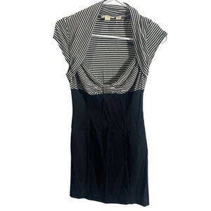 Y2K Vintage Guess Jeans Womens Striped & Black Contrast Dress Size S